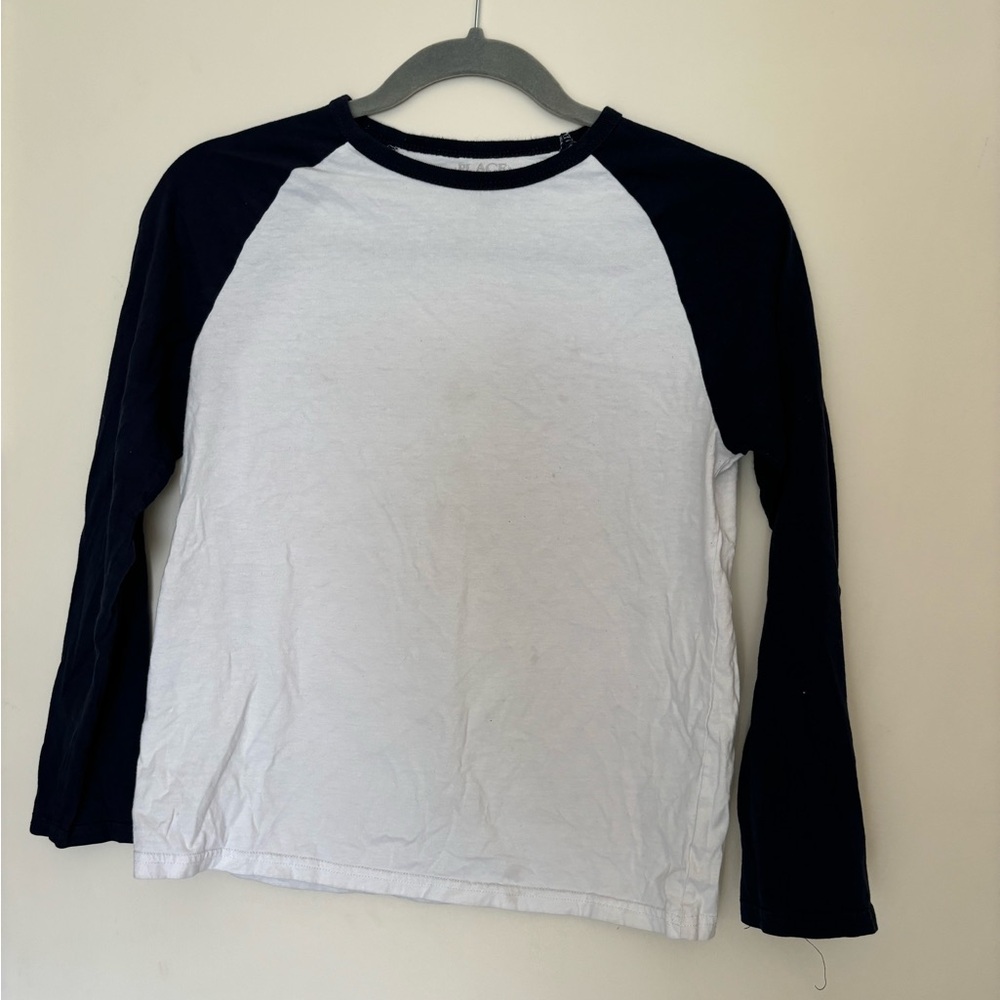 Cute, navy and white long sleeve babytee. Children’s Place.